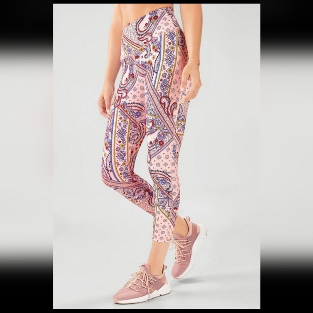 Paisley Print Pink Leggings
